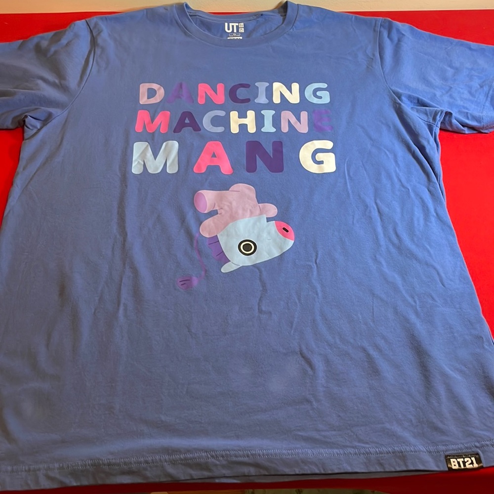 UNIQLO BT21 ‘DANCING MACHINE MANG’ ALL COTTON SHIRT (XL) NWOT